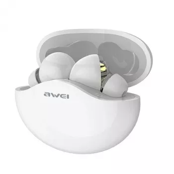 Austiņas Awei AWEI T12TWS Bluetooth sporta austiņas baltā krāsā