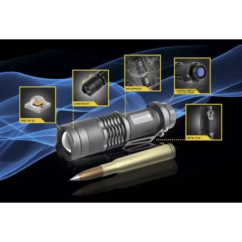 LED rokas lukturītis everActive FL-180 Bullet ar CREE XP-E2 LED