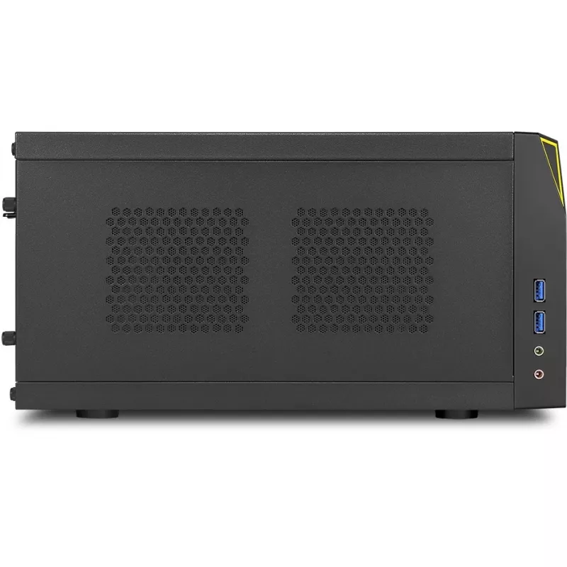 PC Case Sharkoon SHARK ZONE C10 Mini-ITX Melns, dzeltena