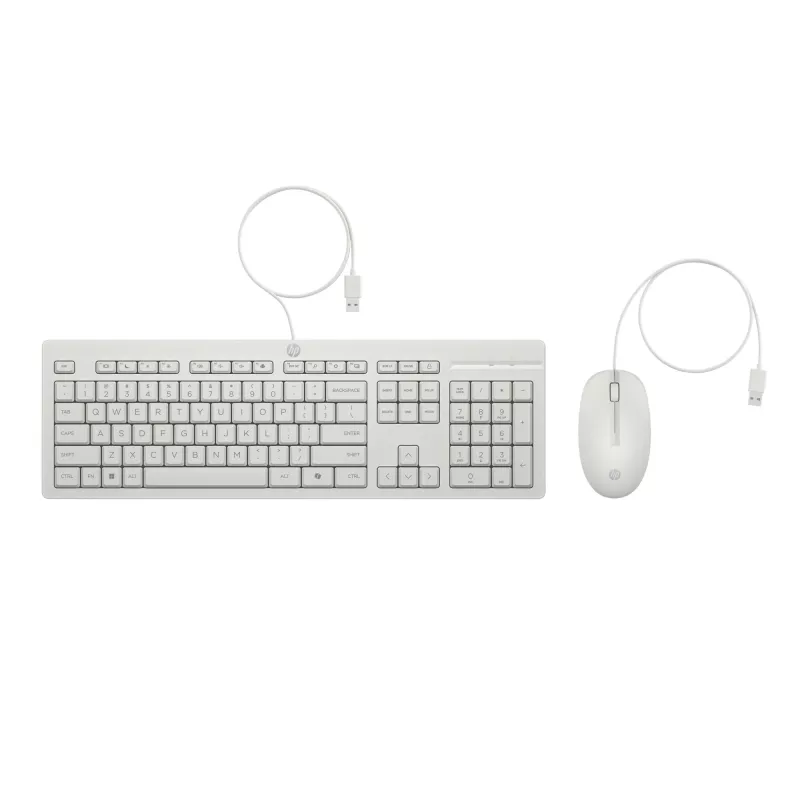 HP 225 G2 USB vadu peles un tastatūras komplekts, Copilot taustiņš - Kašmira baltais - IGAUŅU