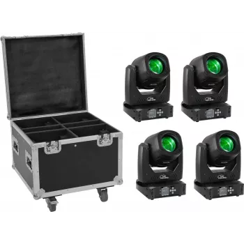LED apgaismojuma komplekts EUROLITE TMH-B90 4x ar transporta maciņu un riteņiem
