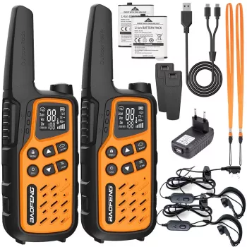 Baofeng BF-T25E divvirzienu radio, oranžs, 2 gab.