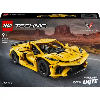 LEGO Technic Corvette Stingray 42205 2-in-1 kabriolets un kupeja modelis, 732 detaļas, 80×270×140 mm