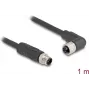 DeLOCK 80523 sensors/izpildmehānisma kabelis 1 m RST M12 melns
