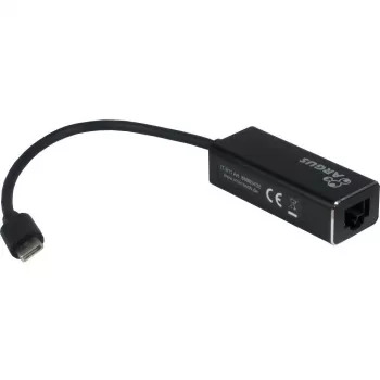 Inter-Tech Argus IT-811 - tīkla adapteris - USB-C - Gigabit Ethernet - melns (88885438)