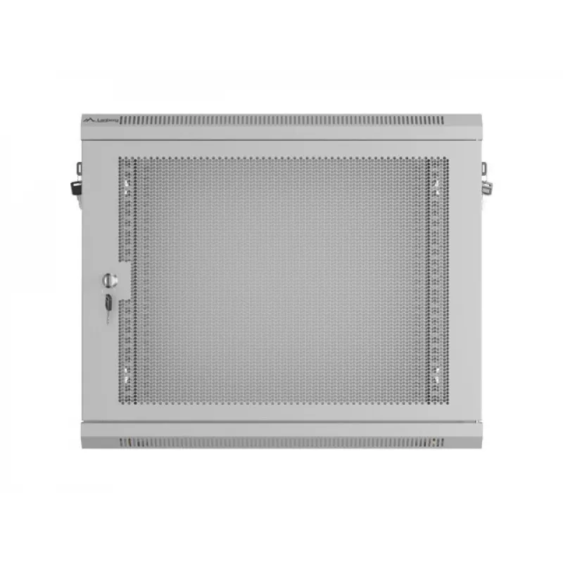 19 inch 9U 600x450 pelēks sienas montāžas skapis, perforēts
