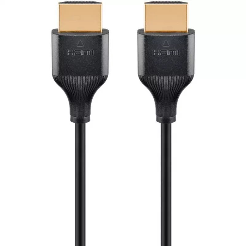 Goobay HDMI kabelis 1 m A tipa vīrišķais uz vīrišķais 48 Gbit/s melns