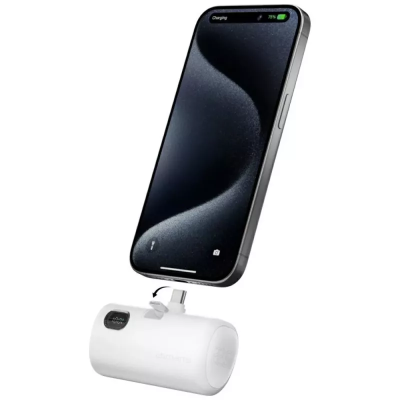 Ārējais akumulators 4smarts 541657 5000 mAh Li‑Ion balts USB‑C 2 porti PD 2.0 PPS Quick Charge 3.0 3.63 V