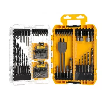 DeWalt komplekts ar 100 Pozi skrūvēm — stiprinājumu komplekts, dažādi izmēri kokam un metālam
