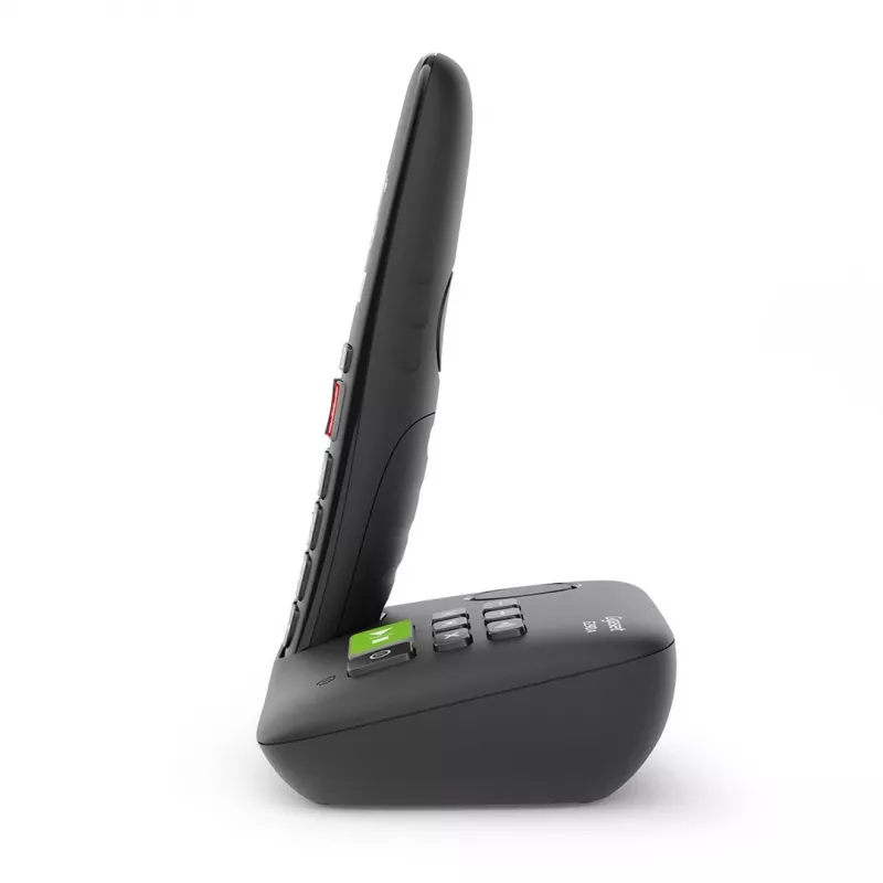 Gigaset E290A Analog/DECT tālrunis ar zvanītāja ID, melns