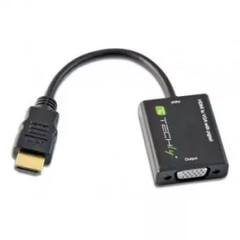Techly IDATA-HDMI-VGA2 video kabeļa adapteris VGA (D-Sub) Melns