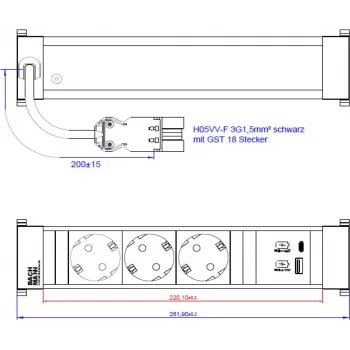 Bachmann 916.502 strāvas adapteris, melns