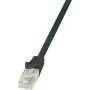 LogiLink CP1083U RJ45 tīkla kabelis, komutācijas kabelis CAT 5e U/UTP 7,50 m melns ar fiksatoru 1