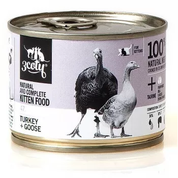 3COTY ar tītaru un zosi mitrā barība kaķēniem 180 g