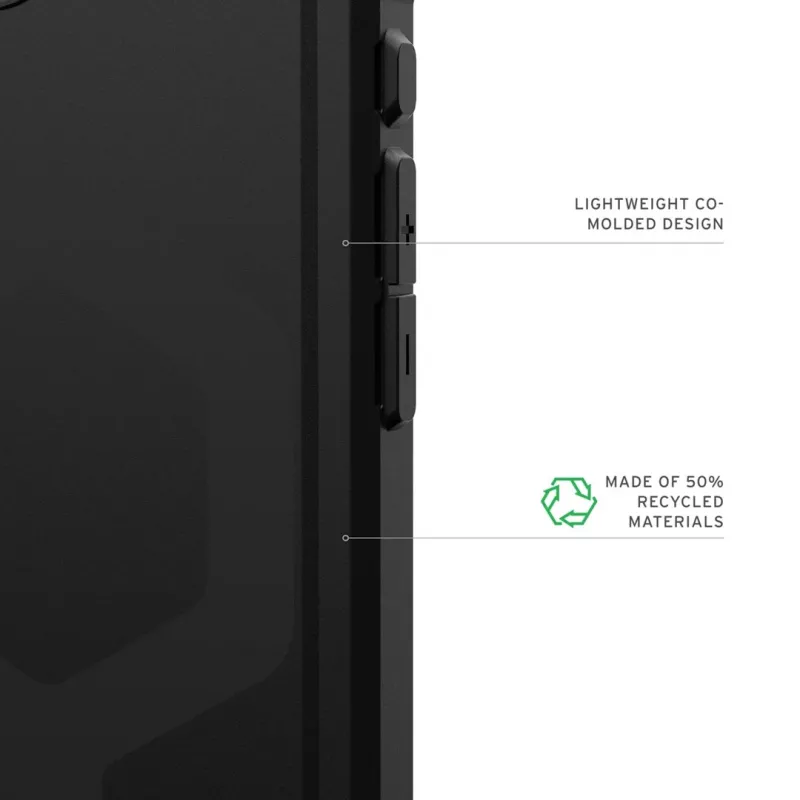 Urban Armor Gear 114496114040 mobilā tālruņa maciņš 15,5 cm (6.1) Vāciņš Melns