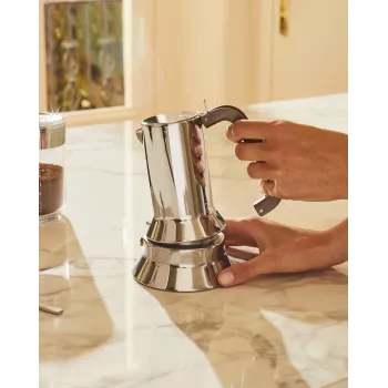 Moka katls Alessi 9090/3, nerūsējošais tērauds, 110 mm dziļums, 175 mm augstums