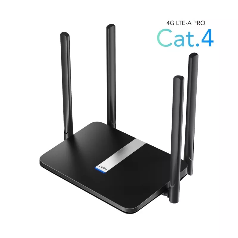Cudy LT500 bezvadu maršrutētājs Fast Ethernet Divjoslu (2.4 GHz / 5 GHz) 4G Melns