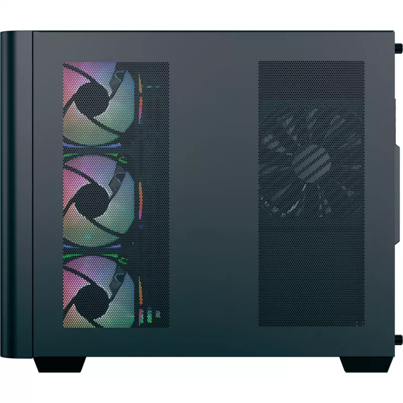 Torņa PC korpuss AEROCOOL P500C EVO-G-BK-v1 ar 2 rūdīta stikla paneļiem, melns
