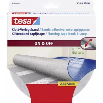 Āķa un cilpas lentes Tesa 56188 — 25 m garums, 50 mm platums, atkārtoti lietojama stiprinājuma lente