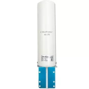Āra visvirzienu 4G LTE antena QOLTEC 57044, 5 dBi, 600–2700 MHz, 50 W, 50 Ω, balta vara korpuss