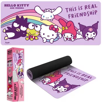 Peļu paliktnis Kids Euroswan 80×30 cm Hello Kitty, liels galda paklājiņš pelei un tastatūrai