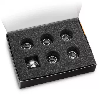 EK Water Blocks EK-Quantum Torque 6-Pack HDC 12 griezes momenta atslēgas gala uzgalis Sudraba 1/4 6 gab.