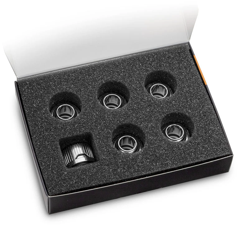 EK Water Blocks EK-Quantum Torque 6-Pack HDC 12 griezes momenta atslēgas gala uzgalis Sudraba 1/4 6 gab.