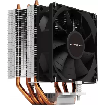 Gaisa CPU dzesētājs LC-Power Cosmo Cool LC-CC-95-V2 — LK Intel S1151/S1200/S1700, AMD AM4/AM5, melns
