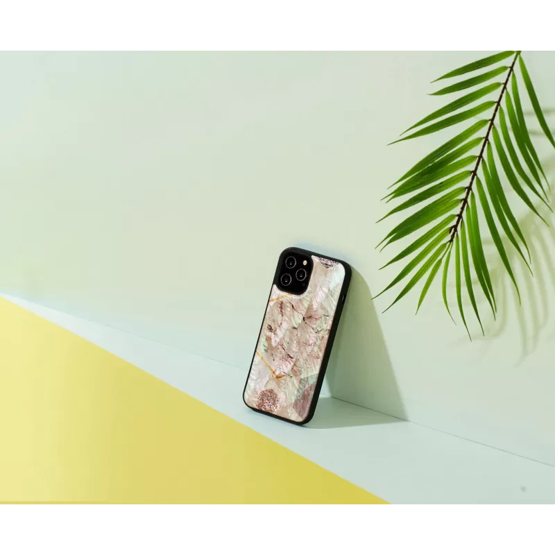 Aizsargājošs tālruņa maciņš iKins Apple iPhone 12 Pro Max — rozā marmora raksts
