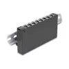 Ielāpu panelis DELOCK Mini Desktop RJ45 8 portu Cat.6A ekranēts melns galda, sienas vai DIN sliedes montāžai