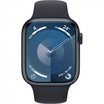 APPLE Watch Series 9 GPS + Cellular 45mm Midnight alumīnija korpuss ar Midnight sporta siksnu - M/L (MRMD3QF/A)