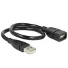 USB kabelis DeLOCK 35cm USB 2.0 83498 Melns