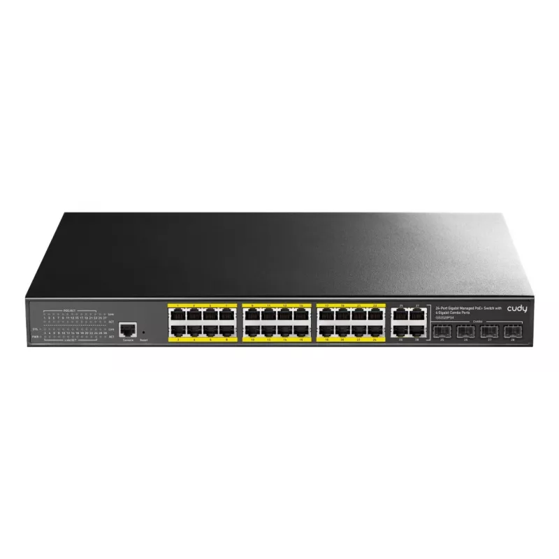 Pārvaldāms slēdzis Cudy GS2028PS4 L2 Gigabit Ethernet 24 porti PoE