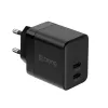Crong sienas lādētājs Ultra Compact GaN 35W PD 3.0 2x USB-C (melns)