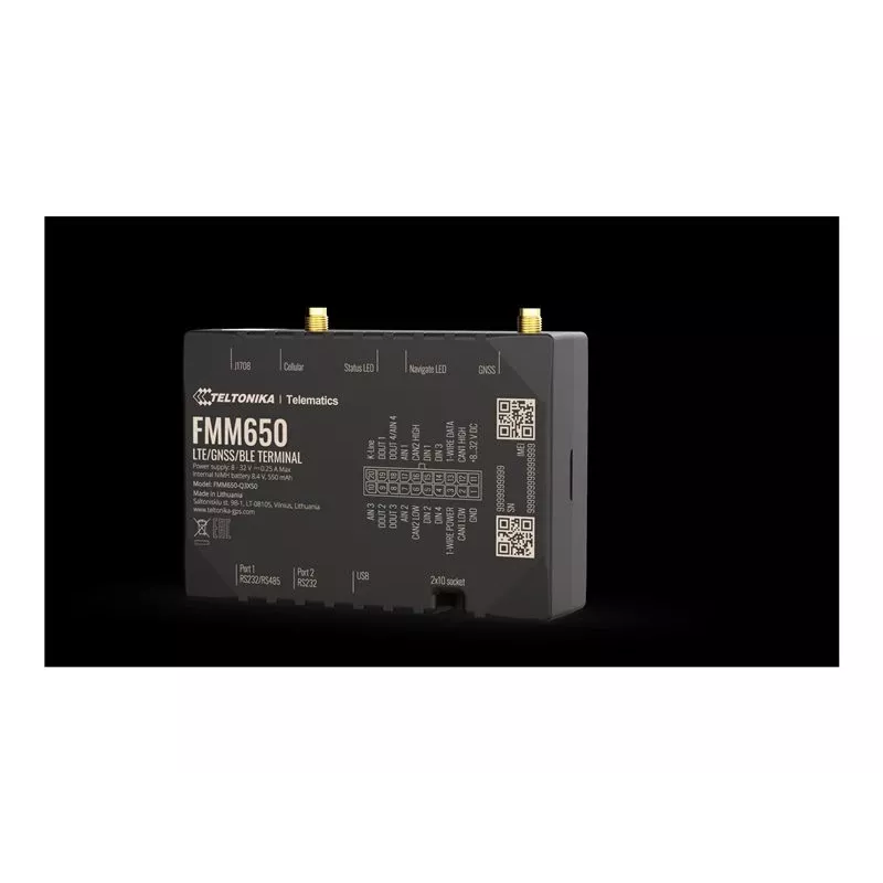 GPS izsekotājs TELTONIKA TELEMATICS FMM650 — 4G savienojamība, kompakts dizains