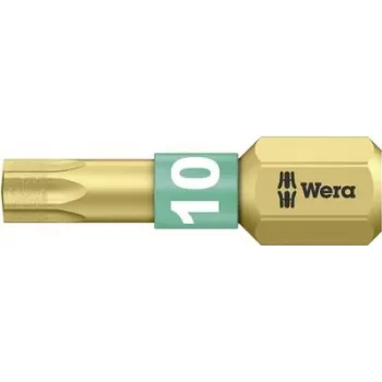 Skrūvgrieža uzgalis Torx Wera T10 x 25 mm — Torx T10, 25 mm garums