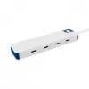 Hyper HyperDrive Flex 4 Portu USB-C Centrmezgls, Balts/Zils | HD5201BUGL