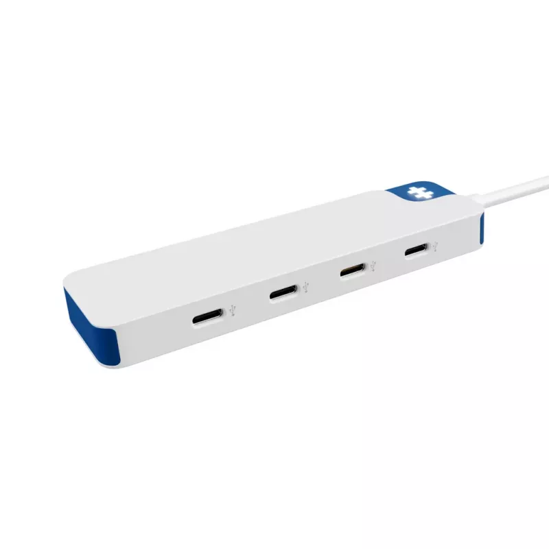 Hyper HyperDrive Flex 4 Portu USB-C Centrmezgls, Balts/Zils | HD5201BUGL