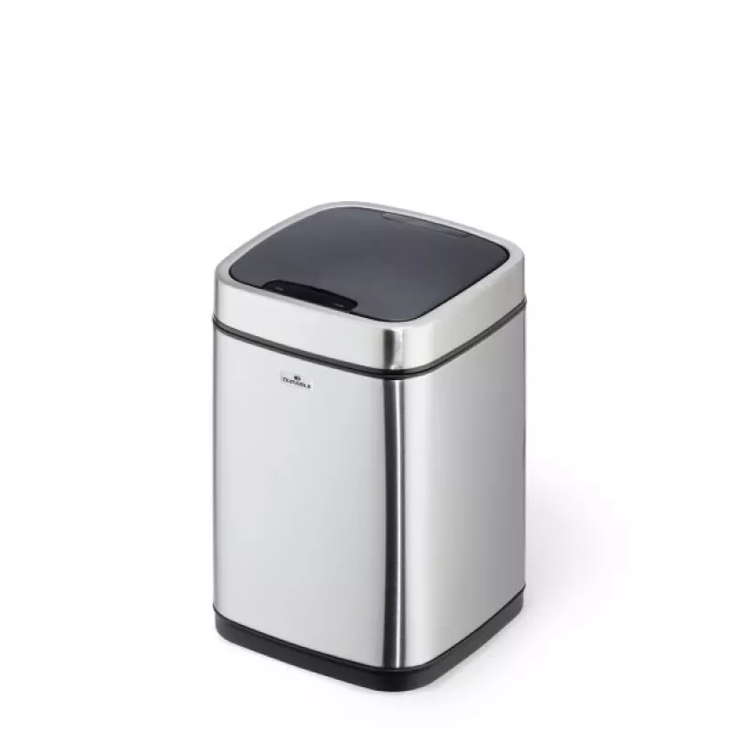 Atkritumu tvertne Durable NO TOUCH 6L Taisnstūrveida Nerūsējošais tērauds Sudraba Melna
