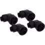 Eiszapfen 16/10mm skrūvējamais savienotājs 90° pagriežams G1/4, melns savienotājs, mīkstajām caurulēm (PVC, silikons, neoprēns)