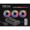 Delock - RGB LED gaismas centrs - 10 porti - Melns (64128)