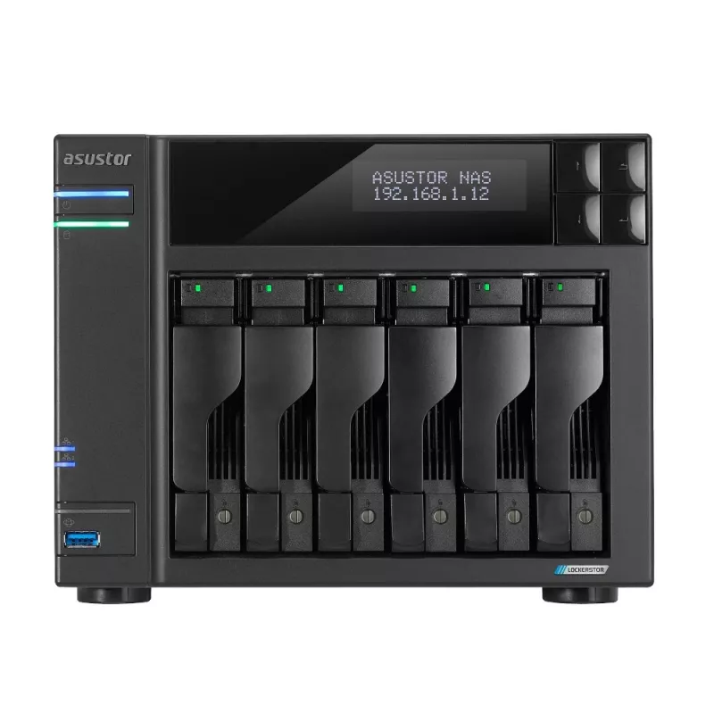 Asustor LOCKERSTOR 6 NAS Desktop Intel® Celeron® N5105 8 GB DDR4 HDD ADM Melns