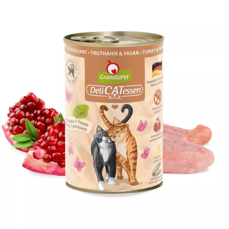 Granatapet DeliCatessen Turkey & Pheasant – mitrā kaķu barība 400 g