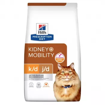 HILL'S PD K/D Kidney + Mobility Chicken - sausā kaķu barība - 3kg