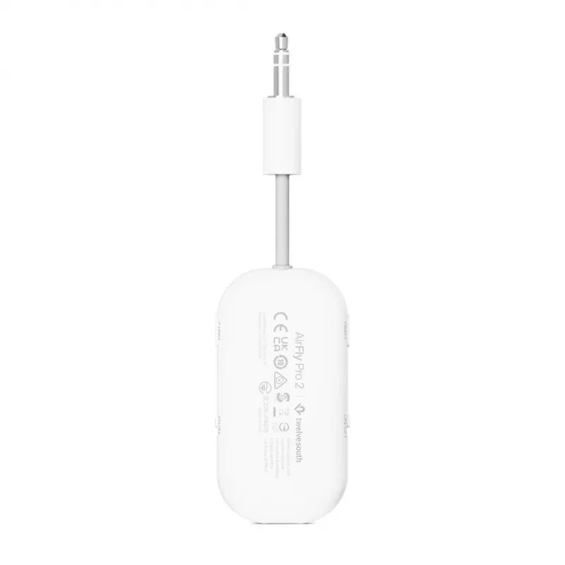 Twelve South AirFly Pro 2 Bluetooth audio adapteris, balts