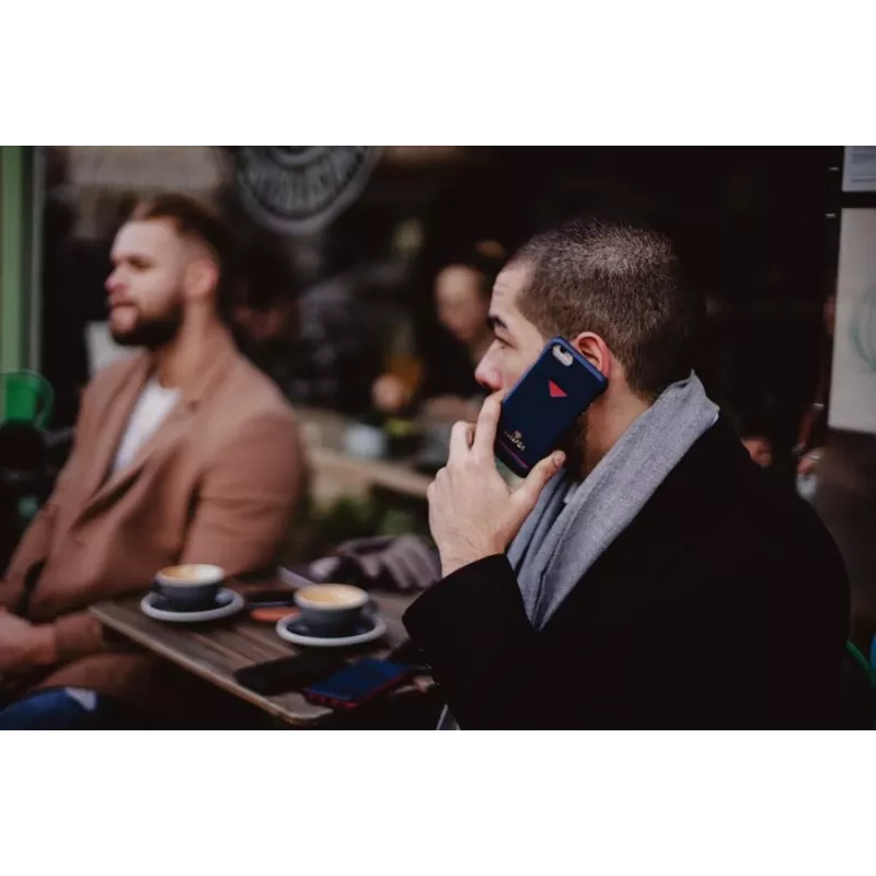 Karšu slota aizmugures apvalks VixFox iPhone XSMAX, tumši zils, aizmugures vāciņš ar integrētu karšu kabatiņu