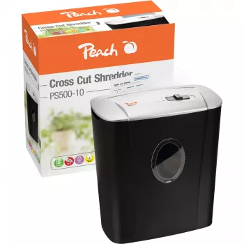 Peach PS500-10 papīra smalcinātājs, krustveida smalcināšana, 72 dB, 22 cm, melns