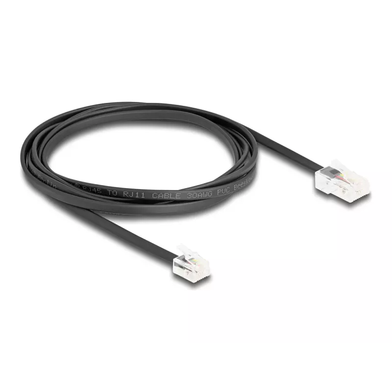 Telefona kabelis DeLOCK 88036 RJ45 uz RJ11 2 m melns