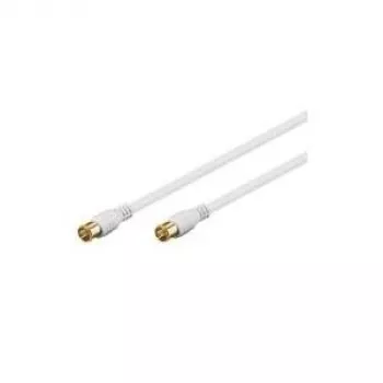 Wentronic Goobay SAT savienojuma kabelis, F-Quick, 100% ekranēts, zeltīti kontakti, balts, 1,5 m - F-spraudnis (Quick) F-spraudnis (Quick) (62743)