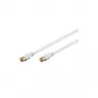 Wentronic Goobay SAT savienojuma kabelis, F-Quick, 100% ekranēts, zeltīti kontakti, balts, 1,5 m - F-spraudnis (Quick) F-spraudnis (Quick) (62743)